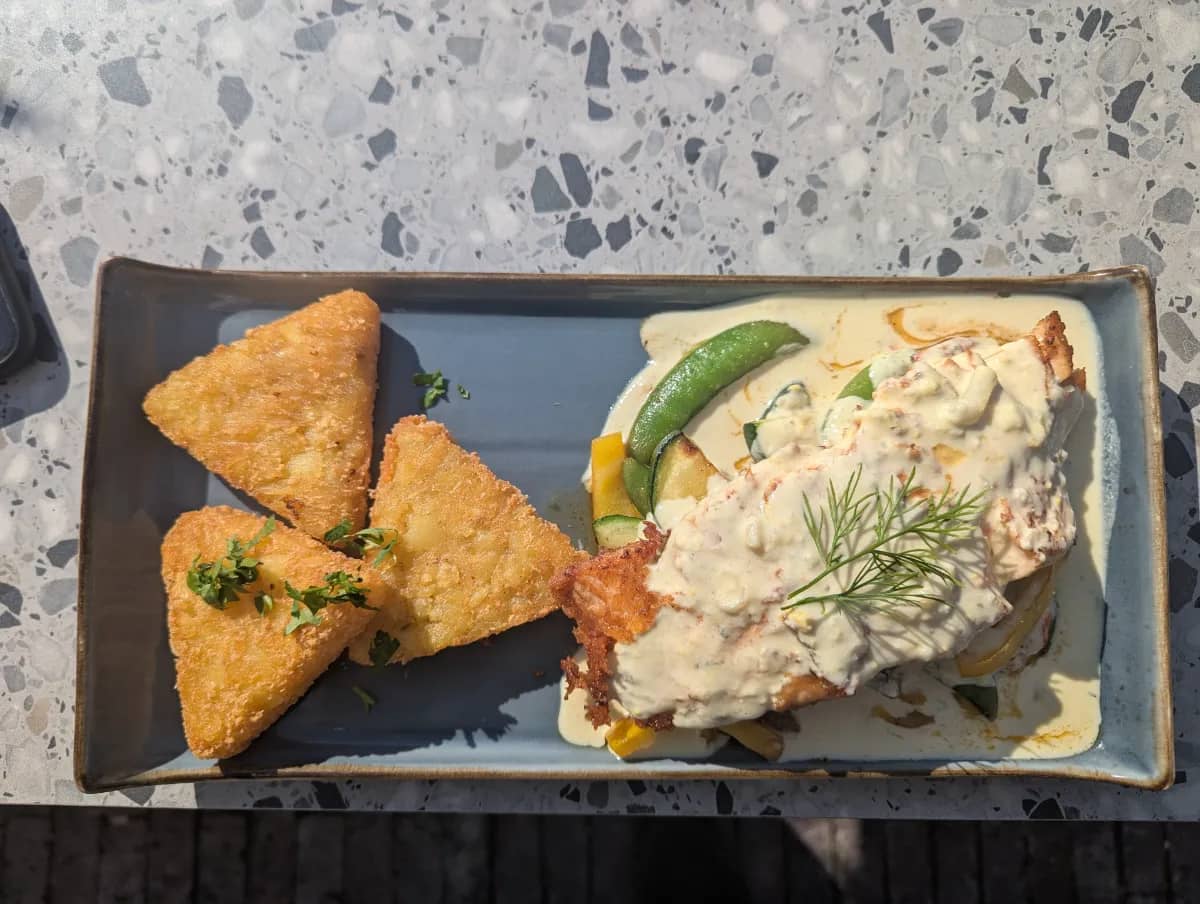 Gebratenes Lachsfilet